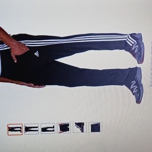 MENS ADIDAS 3 STRIPED TRAINING SWEATPANTS W CALF ZIPPERS SZ SM